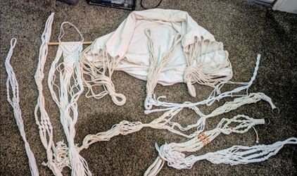 Canvas Hammock & 7 matching plant hangers