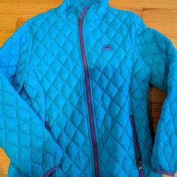 Snozu Girls Warm Weather Light Jacket Quilted Size M, 10-12, in Aqua 