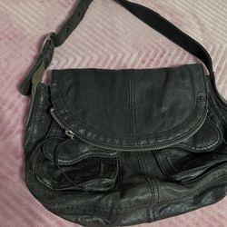 Lucky Black Leather Purse 