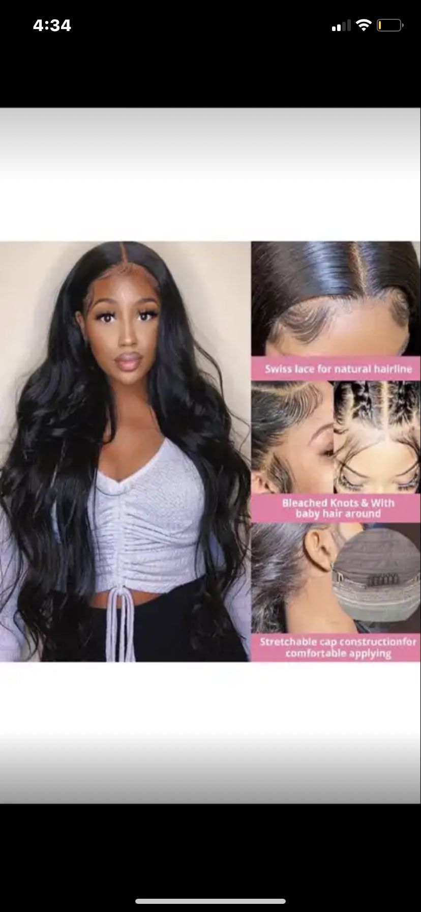 Gurvey 13x4 24 Inch Body Wave Lace Front Wigs Human Hair For Women 180% Density