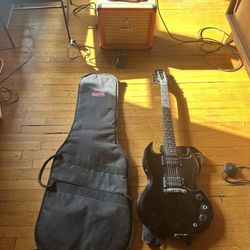 Complete Guitar Setup – Epiphone SG + Orange Amp + Pedal & Bag – Ready to Play!
