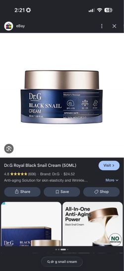 Korean beauty product (DR.G snail cream)
