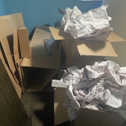 Moving Boxes And Paper