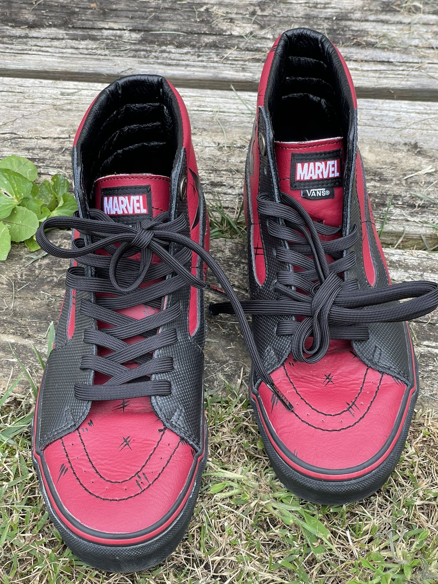 Vans X Marcel Deadpool Sk8-hi Size 7.5 mens Sneakers
