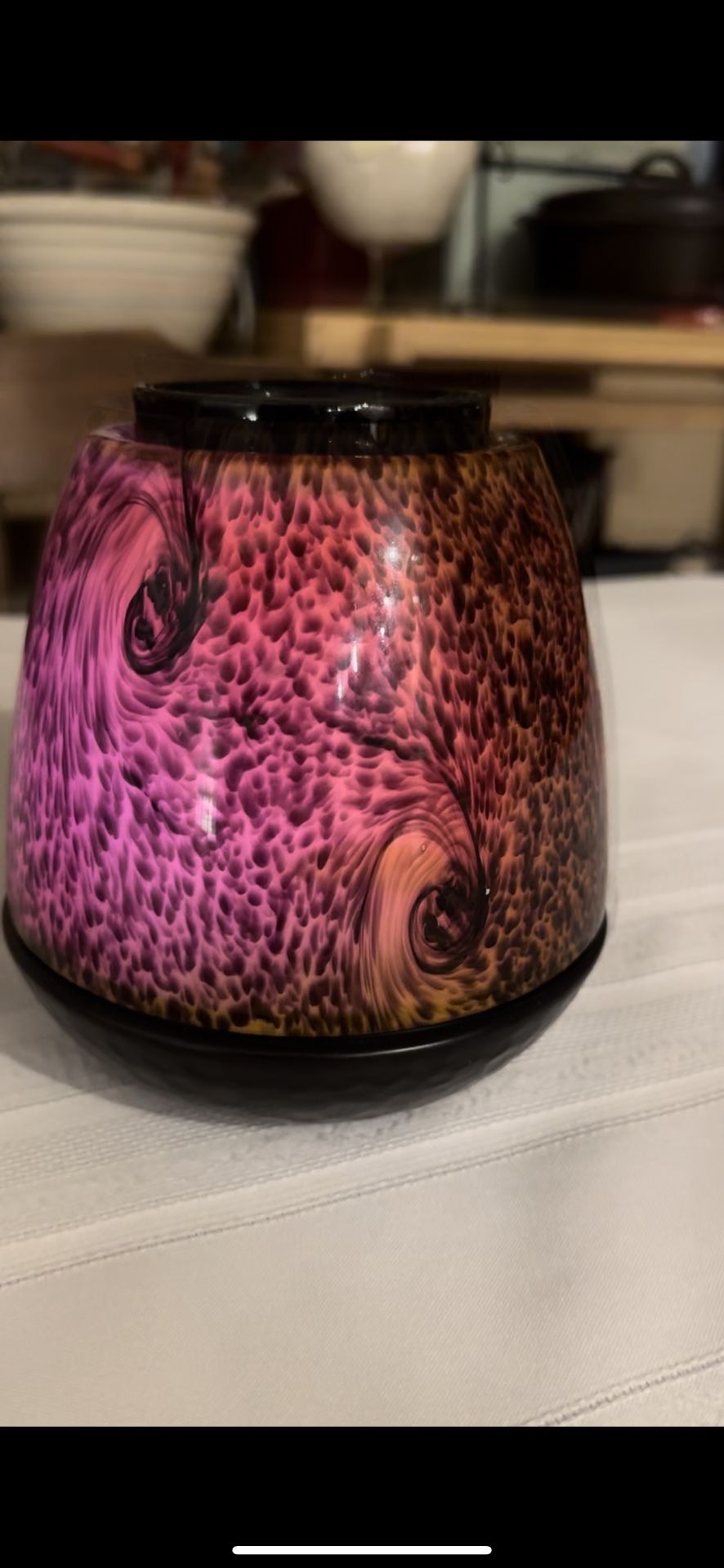 Scentsy Art Glass Wax Warmer “tiger’s eye”