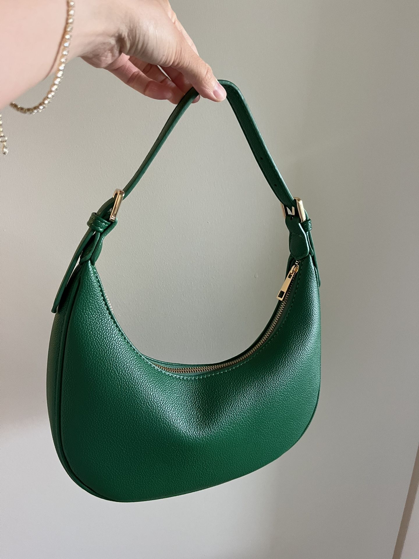 Trendy Crescent Shoulder Bag Kelly Green