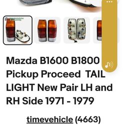 Trail Lights For Mazda B1600 Pickup