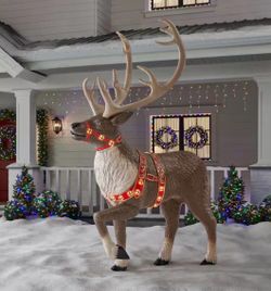 8.5 ft Large Outdoor Lighted Christmas Reindeer Decoration
