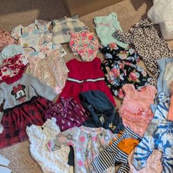 24 Pieces Of Girl Clothes 0-9 Months