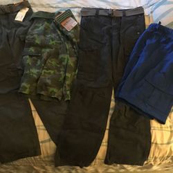 Boys pants and shorts size 12-14 New