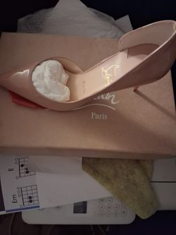 Christian Louboutin Nude Patent Leather Heels