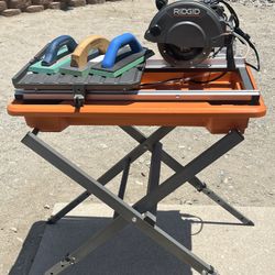 RIDGID SAW WET TILE & FLOTAS.