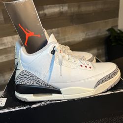 Size 9 - Jordan 3 Retro Mid White Cement Reimagined