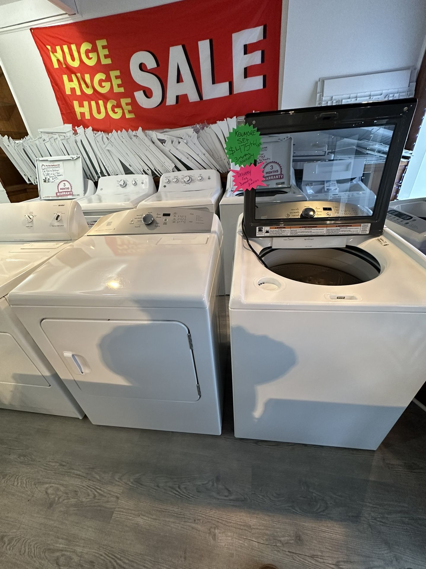 Kenmore wash And dryer Machine set $475 4 Months warranty