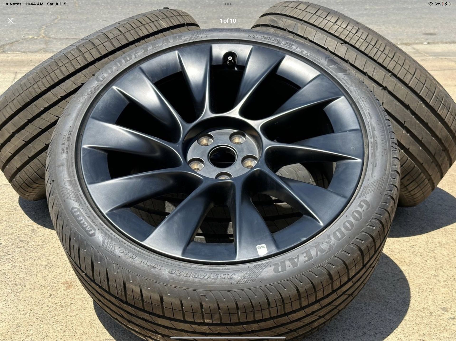 2023 Tesla Model Y Induction Wheels 20" Goodyear Tires 255/40/20 WITH SENSORS