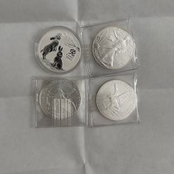6 ounces of silver Coins (2024 American Eagle + 2023 Australian Lunar Rabbit)