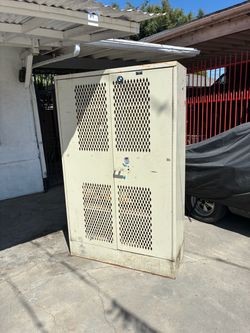 Heavy Duty Metal Storage Cabinet with Vented Doors
