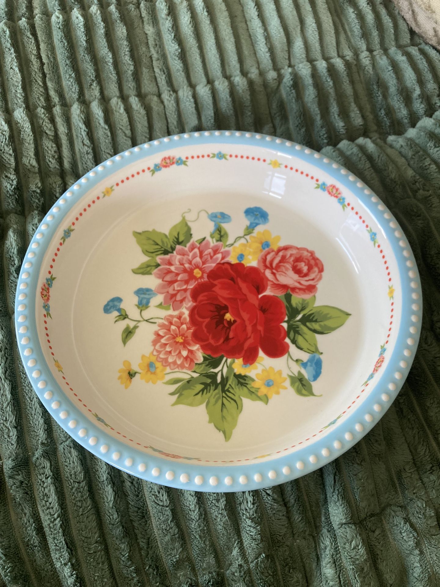 Pioneer Woman Floral Pie Plate/Ceramic Pan