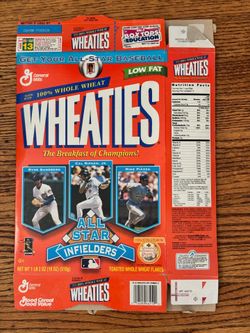 Vintage 1997 Wheaties Cereal Box — All-Star Infielders (Ripken, Sandberg, Piazza)