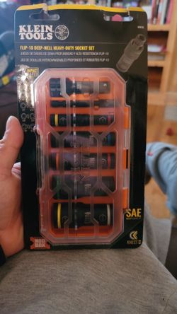 Klein Tools Flip-10 Deep-Well Heavy-Duty Socket Set