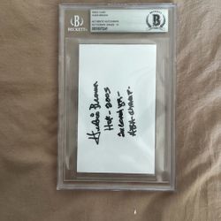 Hubie Brown BAS Slabbed 3x5 Index Card Autograph – Inscribed