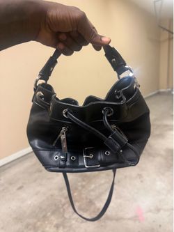 Black leather purse