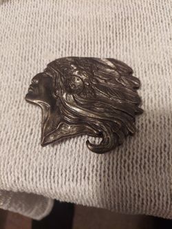 Native Warior Belt Buckle