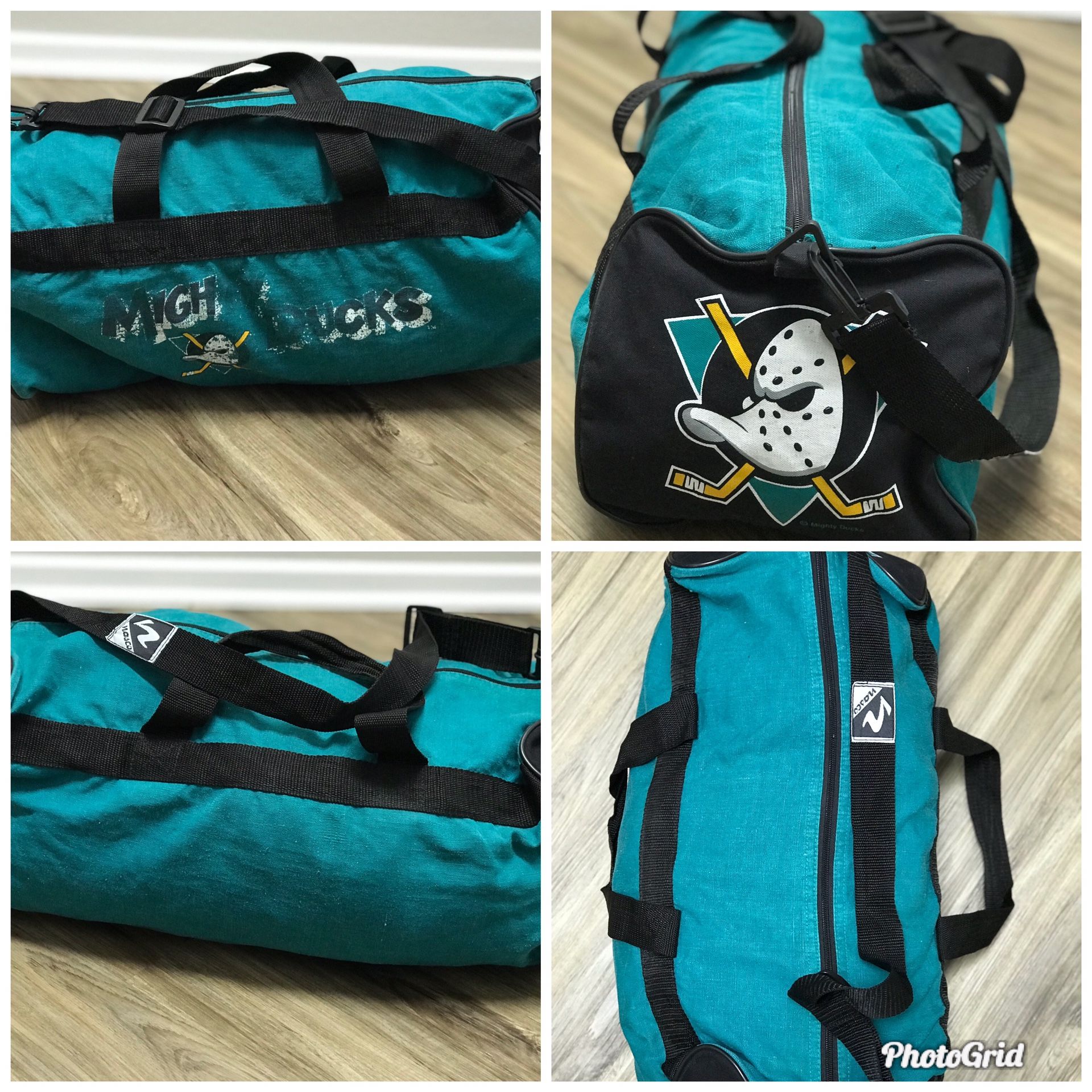 Vtg Mighty Ducks Hockey Duffle Bag