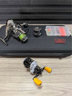 Sougayilang Baitcast Rod & Reel Combo + XY3000 Spinning Reel (Extra Spool, Case & Tackle)⁠