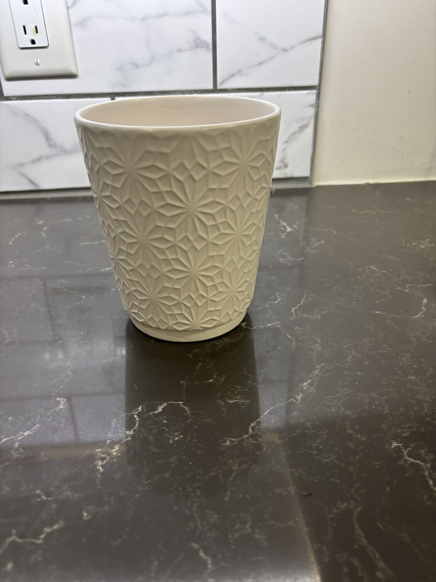 Beautiful Glass Vase With Engraved Detail