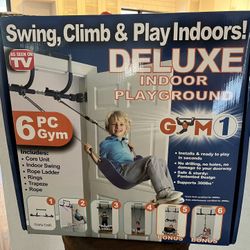 Indoor Playground Gym 1 Swing Climb Play 6pc
