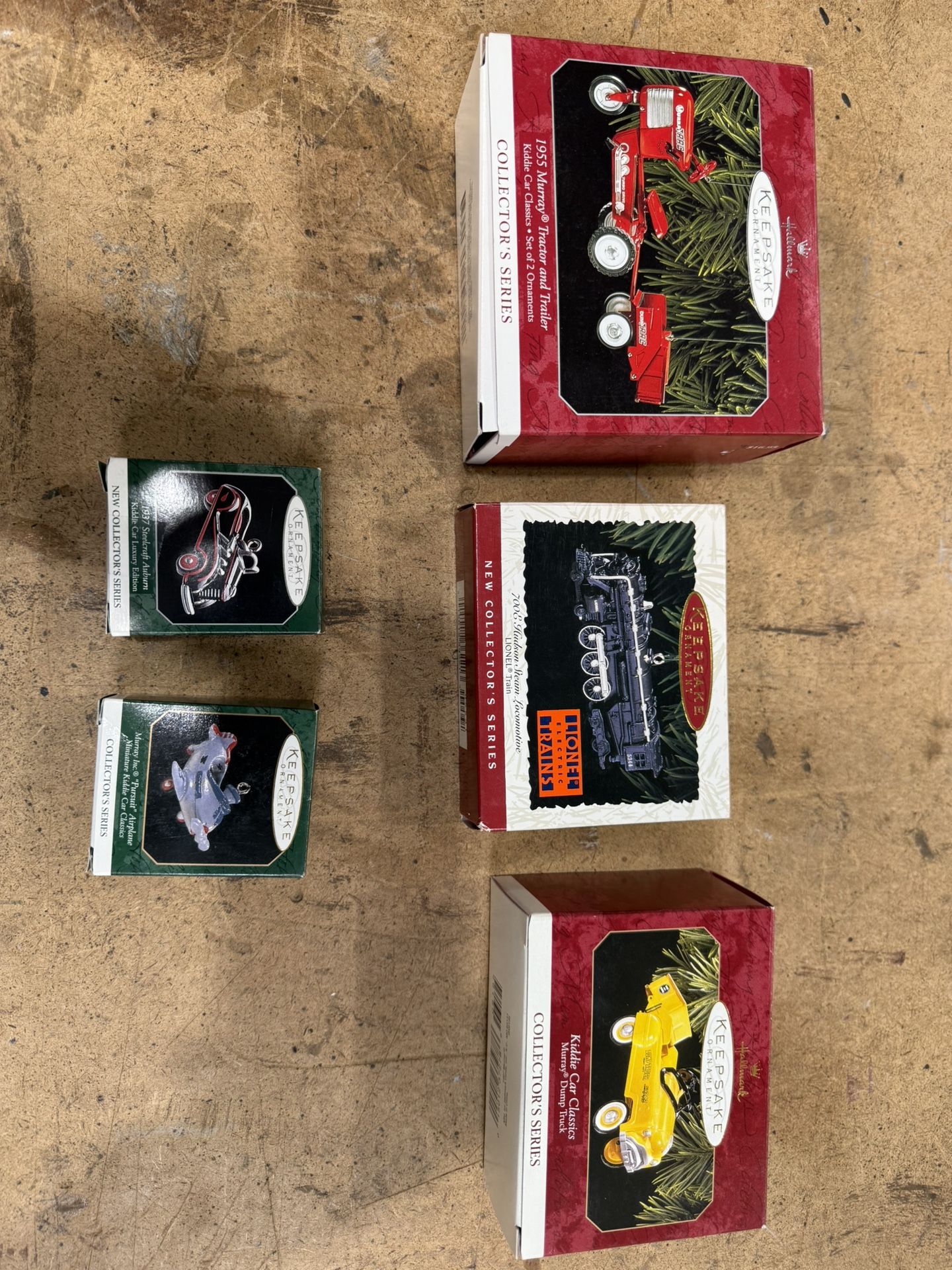 Hallmark Keepsake Ornaments. Read Ad!! Please Lionel Trains John Deer Pedal Car