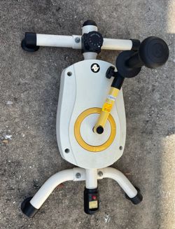 Under Desk Pedal Trainer w/ Adjustable Resistance LCD White/Black/Yellow