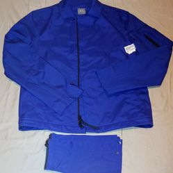 New AX ARMANI EXCHANGE 2 Length Jacket Royal Blue unisex Size S/M
