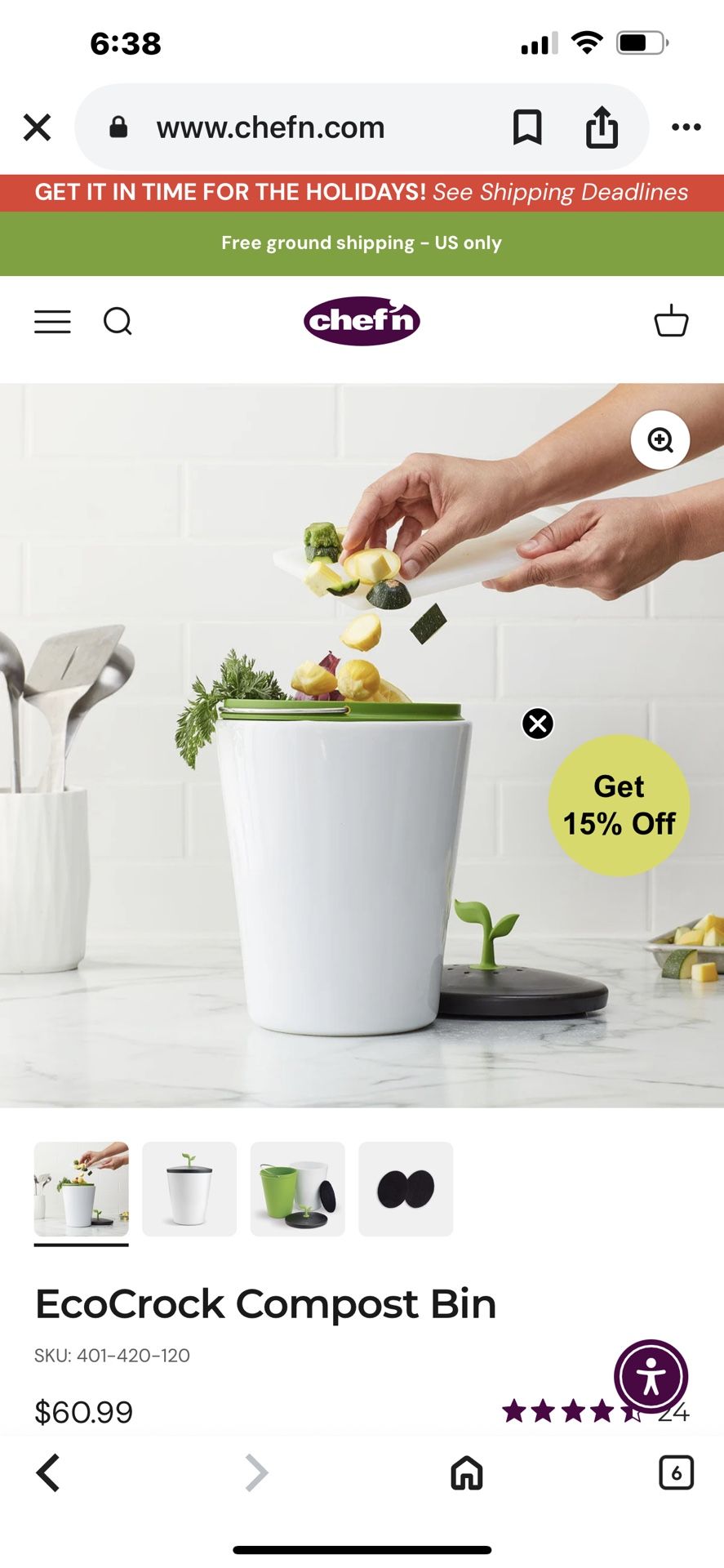 Chef’n EcoCrock Compost Bin