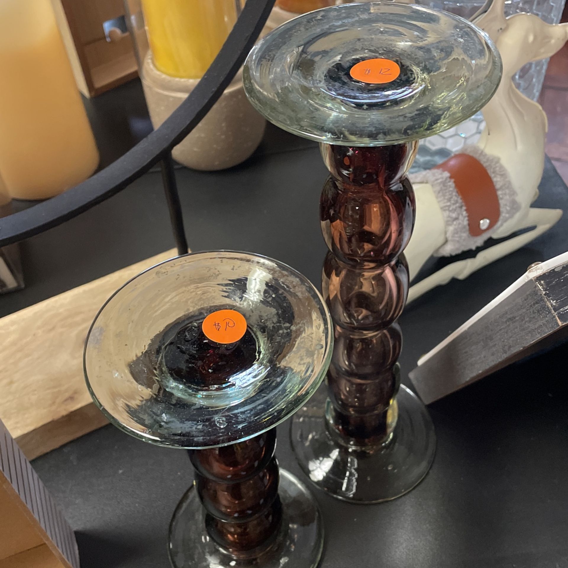 Glass Candle Holders
