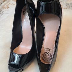 Shoes, women's, size 6.5, black patent leather