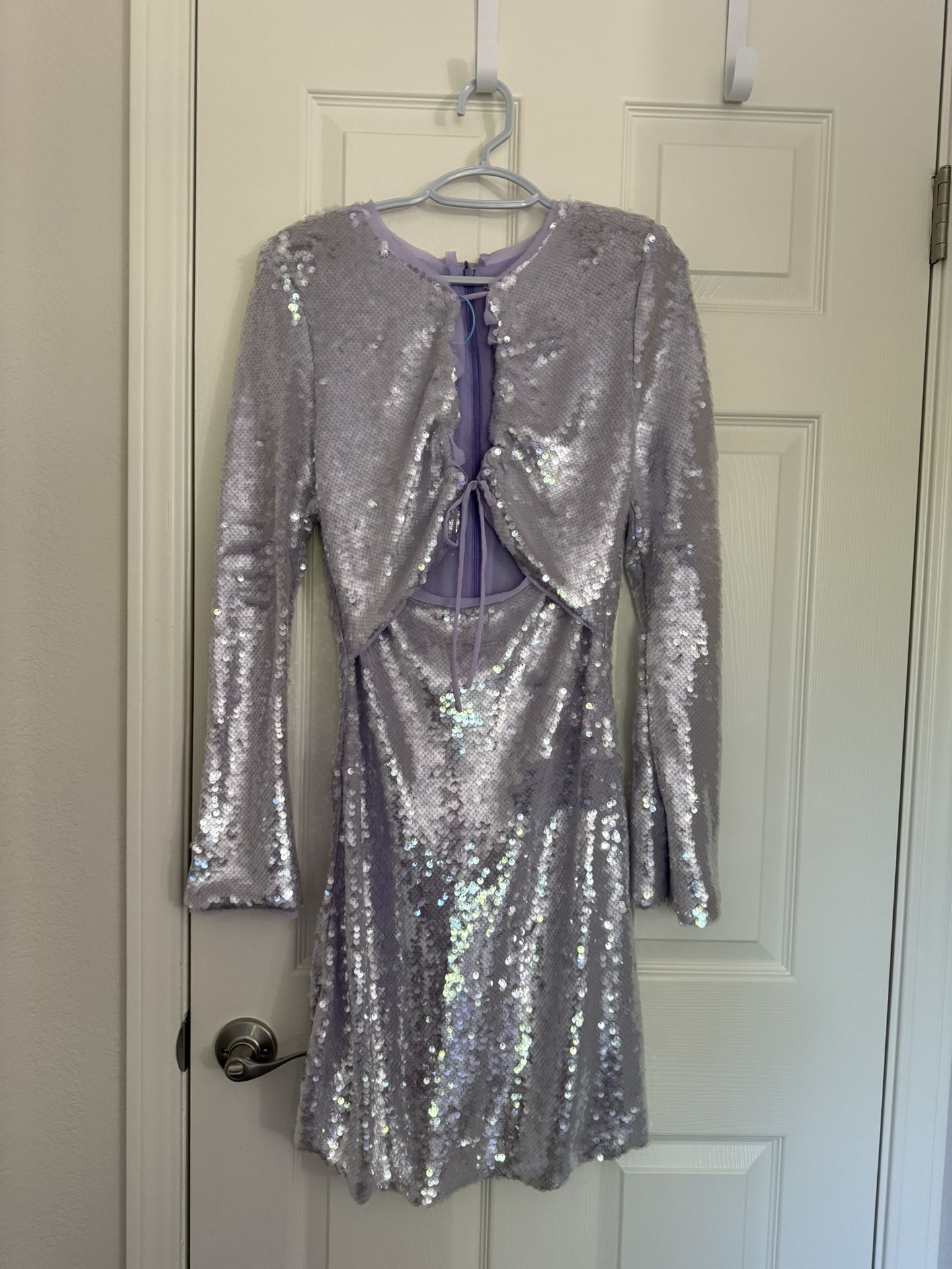 Women’s sparkling lavender sequin dress