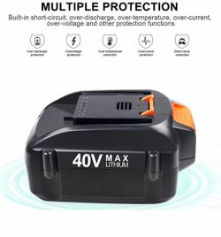DTK 3.5Ah Battery Replacement for Worx 40V Battery WA3580 WG180 WG280 WG380 Replacement for Worx Lithium (Not fit 2 * 20V)