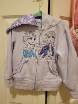 3T Disney Frozen Cute Purple W Sprikle Dots Hoodie Jacket
