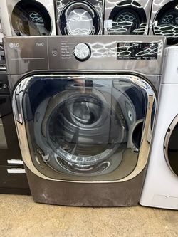 New open box LG Jumbo Stainless steel front load gas dryer