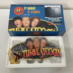 NIB The Three Stooges ~ 3D Wall Plaque Standee ~ Limited Edition of 1000 ~ 2003