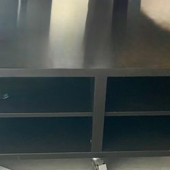 Black Wood TV Stand 