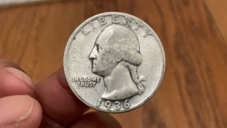 1936 Washington quarter 90% silver