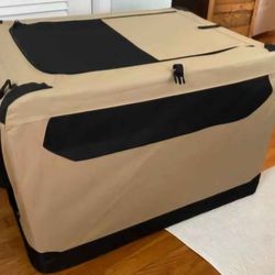 Large Collapsible Foldable Dog Crate Cage Kennel 42x31x31