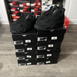 nike air jordan 4 black cat size 7 youth deadstock ds brand new og all included 