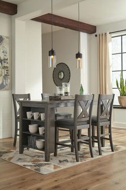Ashley Furniture Signature Design Caitbrook Counter Height Dining Table and 4 Barstools