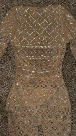 Rhinestone Embellished Bodycon Mini Dress