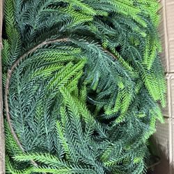 Artificial Norfolk Pine Garlands, 4 Pcs 6 Ft Real Touch Pine
