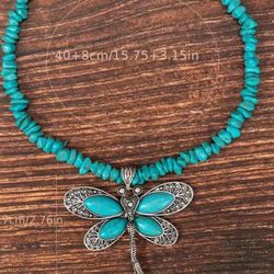 New Turquoise Dragonfly Necklace